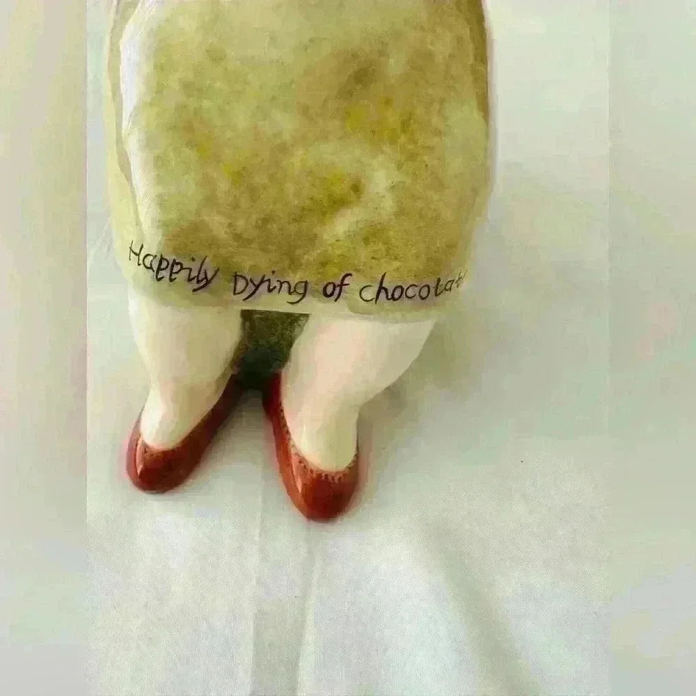 2002 House of Prill Erika Oller Artwork “Happily Dying of Chocolate “ Cookie Jar